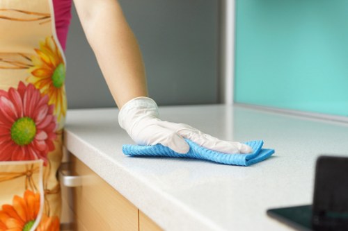 Local cleaning team preparing a flat for move in