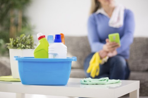 Local cleaners preparing a Clapham property for final inspection